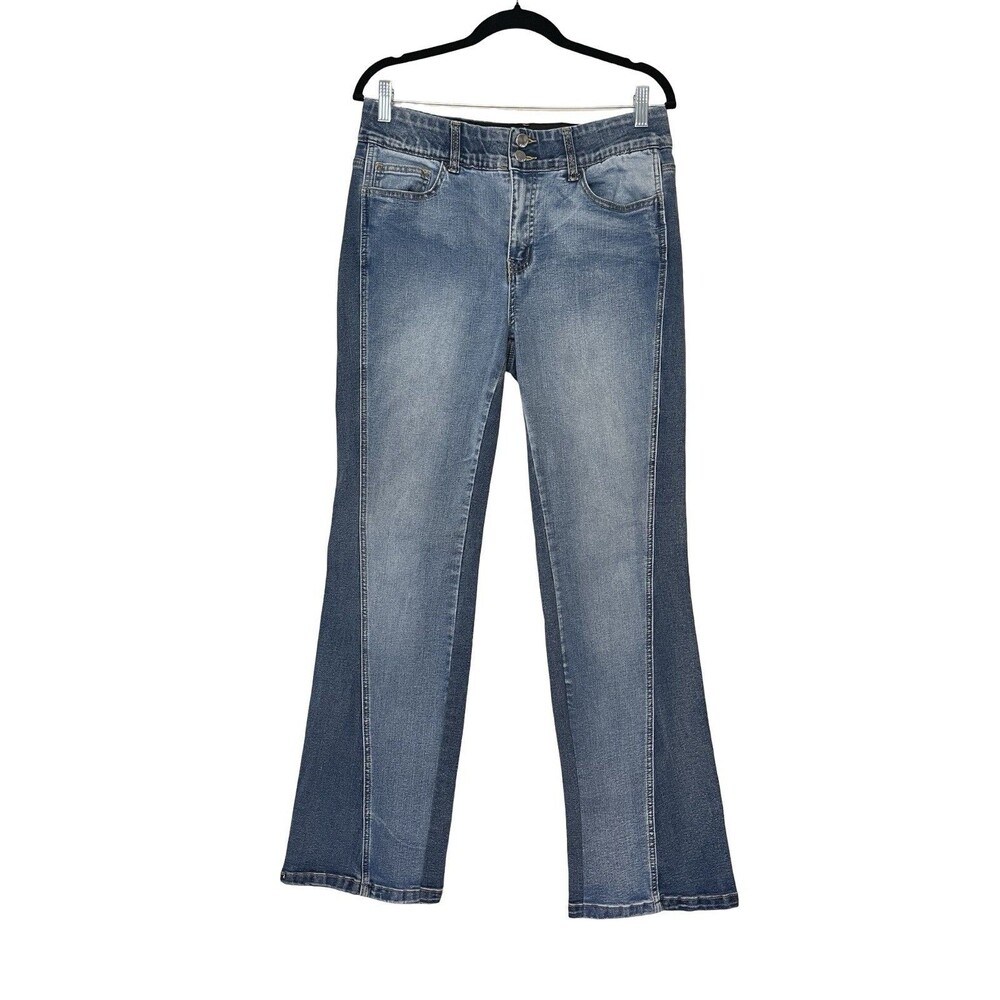 Indigo Poppy Charley Bootcut Jeans Women’s 10 Stretch Y2K Low Rise Flare Denim